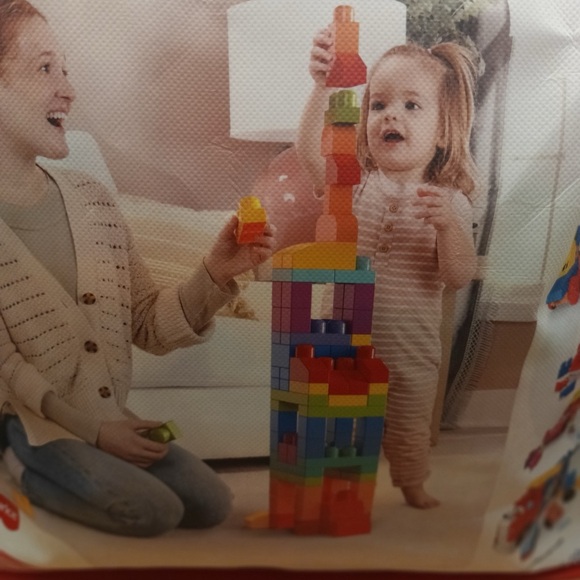 Fisher-Price Mega Bloks Bright Building Set 80 count blocks - Picture 3 of 9